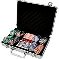 Maletín Poker Profesional 200 fichas de Poker- Incluye tapete. Maletín de Aluminio. Set Profesional de póker con fichas…
